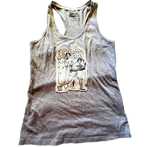 Star Wars Luke Skywalker and Princess Leia Racerback Tank Top Women's Small - Picture 1 of 8
